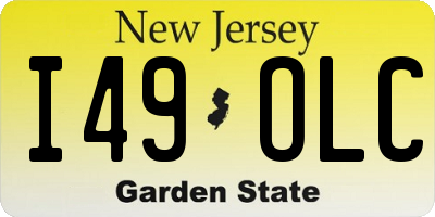 NJ license plate I49OLC