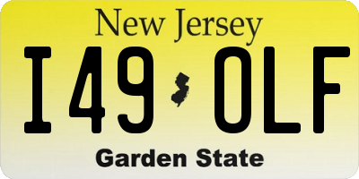 NJ license plate I49OLF