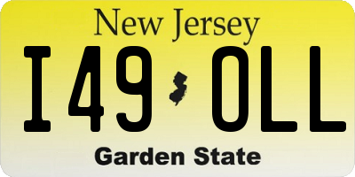NJ license plate I49OLL