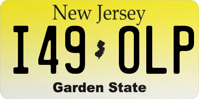 NJ license plate I49OLP