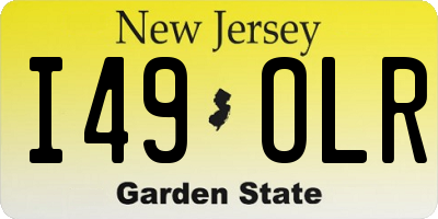 NJ license plate I49OLR