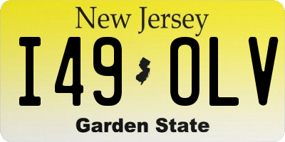 NJ license plate I49OLV