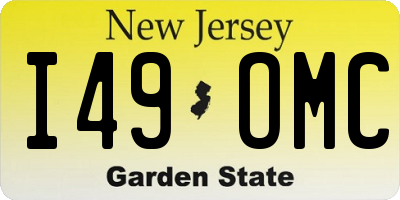 NJ license plate I49OMC