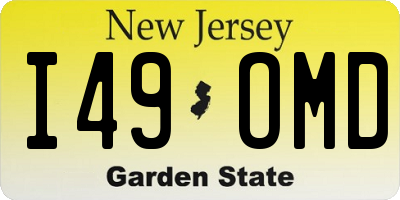 NJ license plate I49OMD