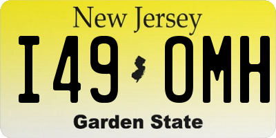 NJ license plate I49OMH