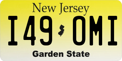 NJ license plate I49OMI
