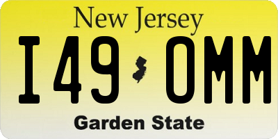 NJ license plate I49OMM