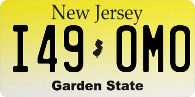 NJ license plate I49OMO