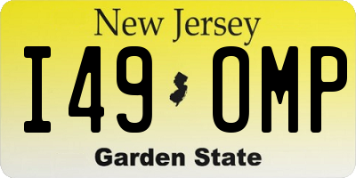 NJ license plate I49OMP
