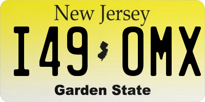 NJ license plate I49OMX