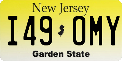 NJ license plate I49OMY
