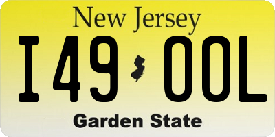 NJ license plate I49OOL