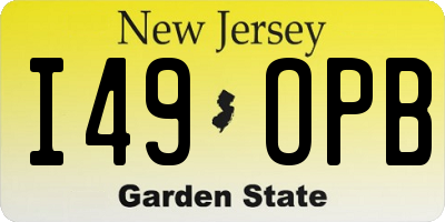 NJ license plate I49OPB