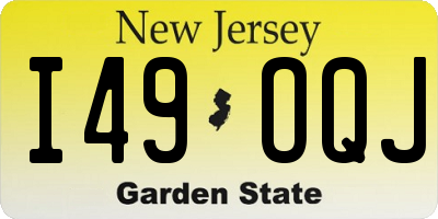 NJ license plate I49OQJ