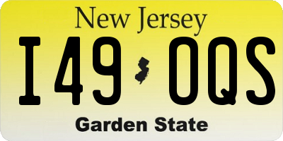 NJ license plate I49OQS