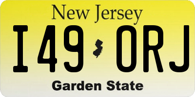 NJ license plate I49ORJ
