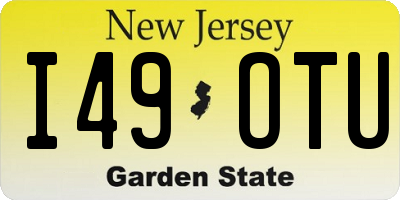 NJ license plate I49OTU