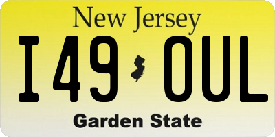 NJ license plate I49OUL