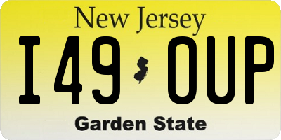 NJ license plate I49OUP