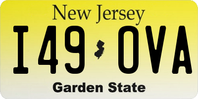 NJ license plate I49OVA