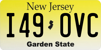 NJ license plate I49OVC