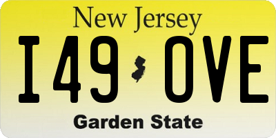 NJ license plate I49OVE