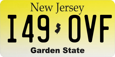 NJ license plate I49OVF