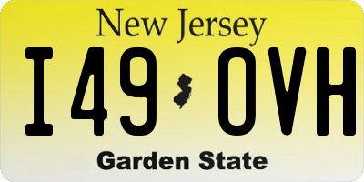NJ license plate I49OVH