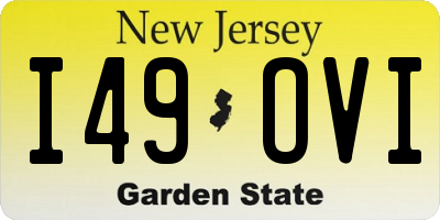NJ license plate I49OVI