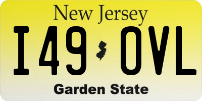 NJ license plate I49OVL