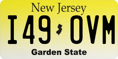 NJ license plate I49OVM