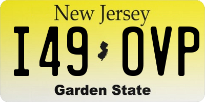 NJ license plate I49OVP