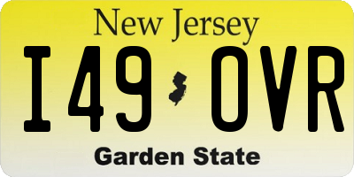 NJ license plate I49OVR