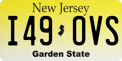 NJ license plate I49OVS