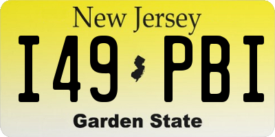 NJ license plate I49PBI