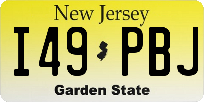 NJ license plate I49PBJ
