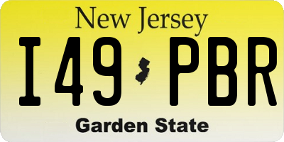 NJ license plate I49PBR