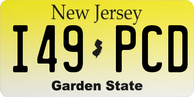 NJ license plate I49PCD