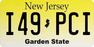 NJ license plate I49PCI