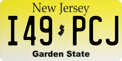 NJ license plate I49PCJ