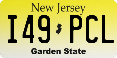 NJ license plate I49PCL