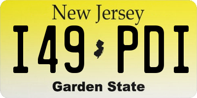 NJ license plate I49PDI