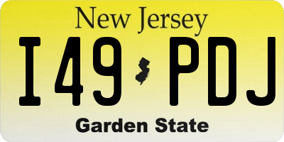 NJ license plate I49PDJ
