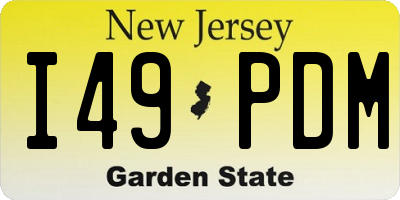 NJ license plate I49PDM
