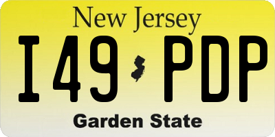 NJ license plate I49PDP
