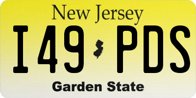 NJ license plate I49PDS