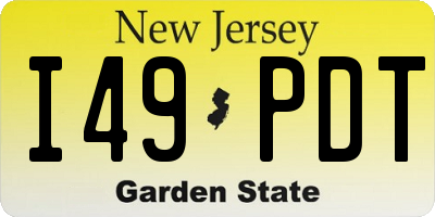 NJ license plate I49PDT