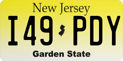 NJ license plate I49PDY