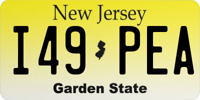 NJ license plate I49PEA