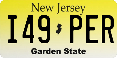 NJ license plate I49PER
